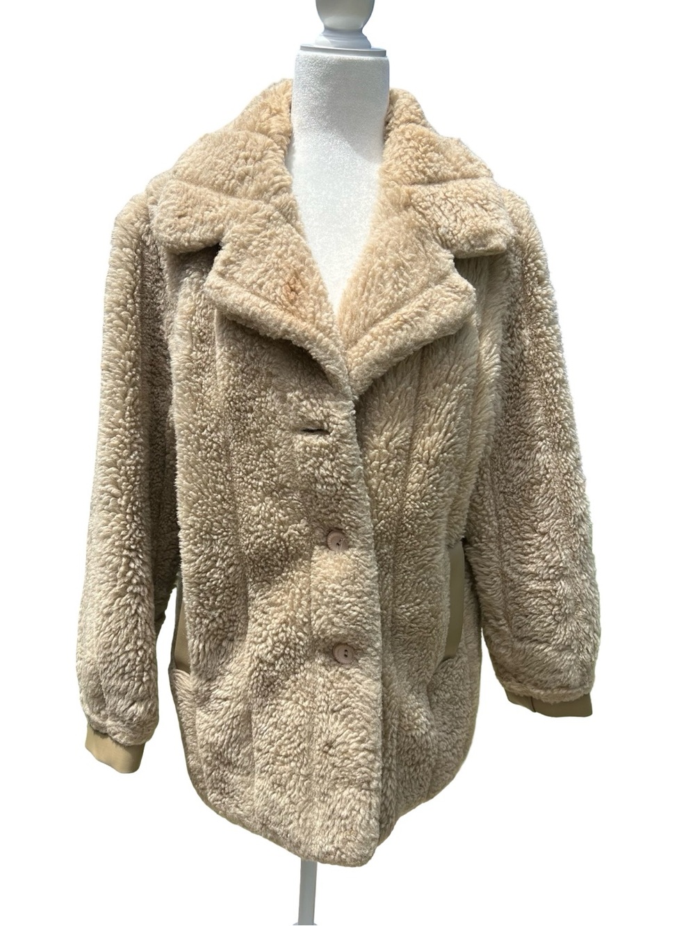 VTG 70s Designer Teddy Bear Faux Fur Coat Statement Jacket by Carman Toronto CA